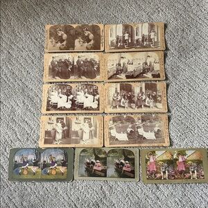 Antique stereograph cards